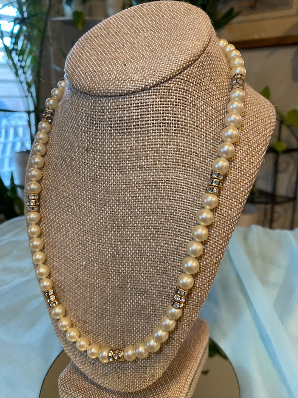 VINTAGE PEARL RHINESTONE NECKLACE by MADONNA - Picture 8 of 11